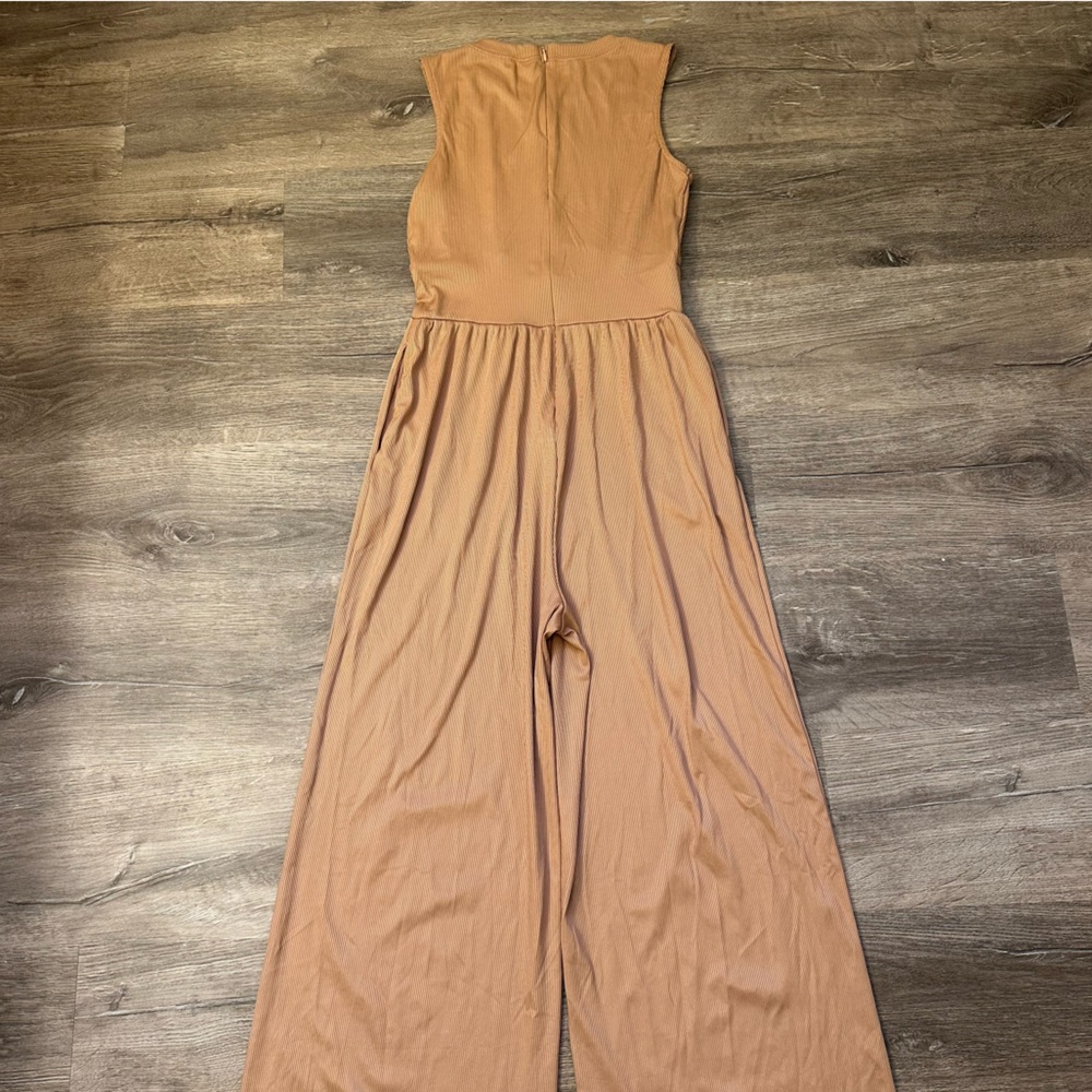 Elegant Tan Jumpsuit - Picture 9 of 12